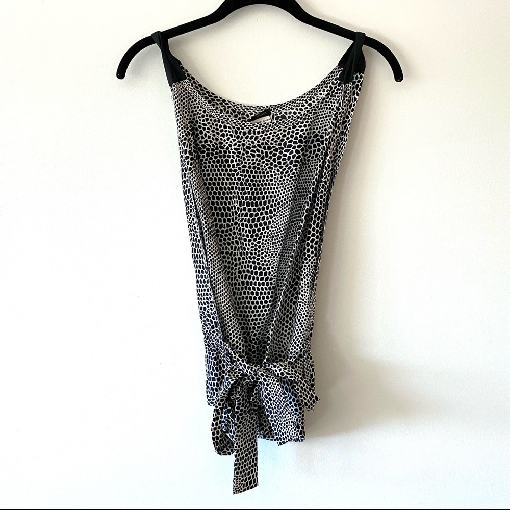 Tufi Duek Silk Wrap Printed Tank